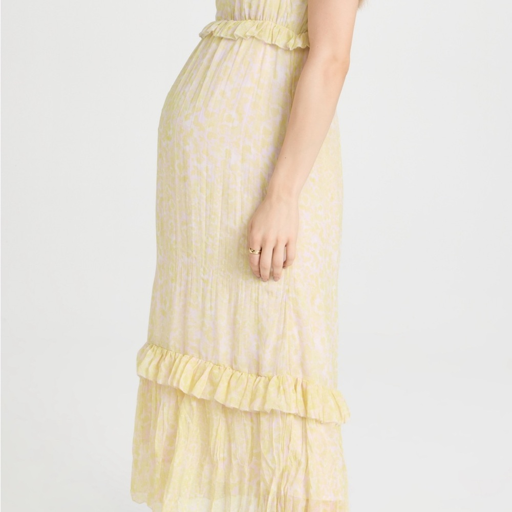 Hatch maternity Luna Yellow Ruffle Maxi Dress size 0 XS